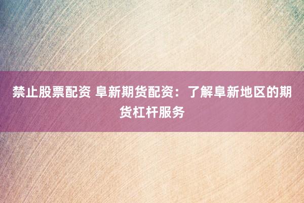 禁止股票配资 阜新期货配资：了解阜新地区的期货杠杆服务